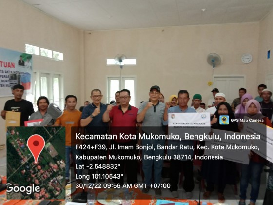 Penyerahan Bantuan Hibah Oleh Dinas Perikanan Kabupaten Mukomuko